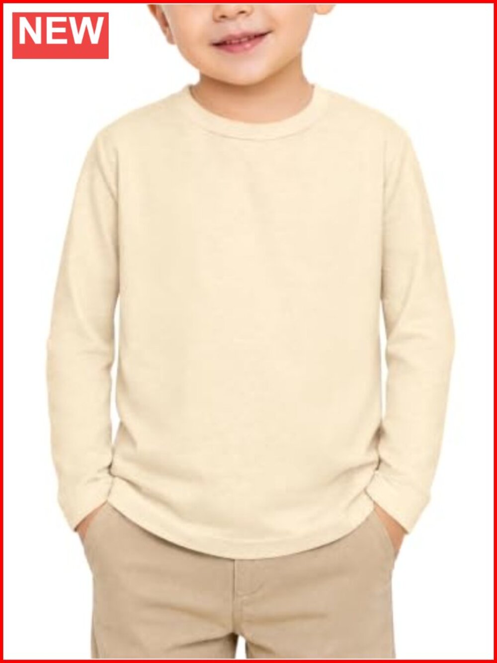 Toddler Boys Long Sleeve Crew Neck T-Shirt Casual Fall Tee